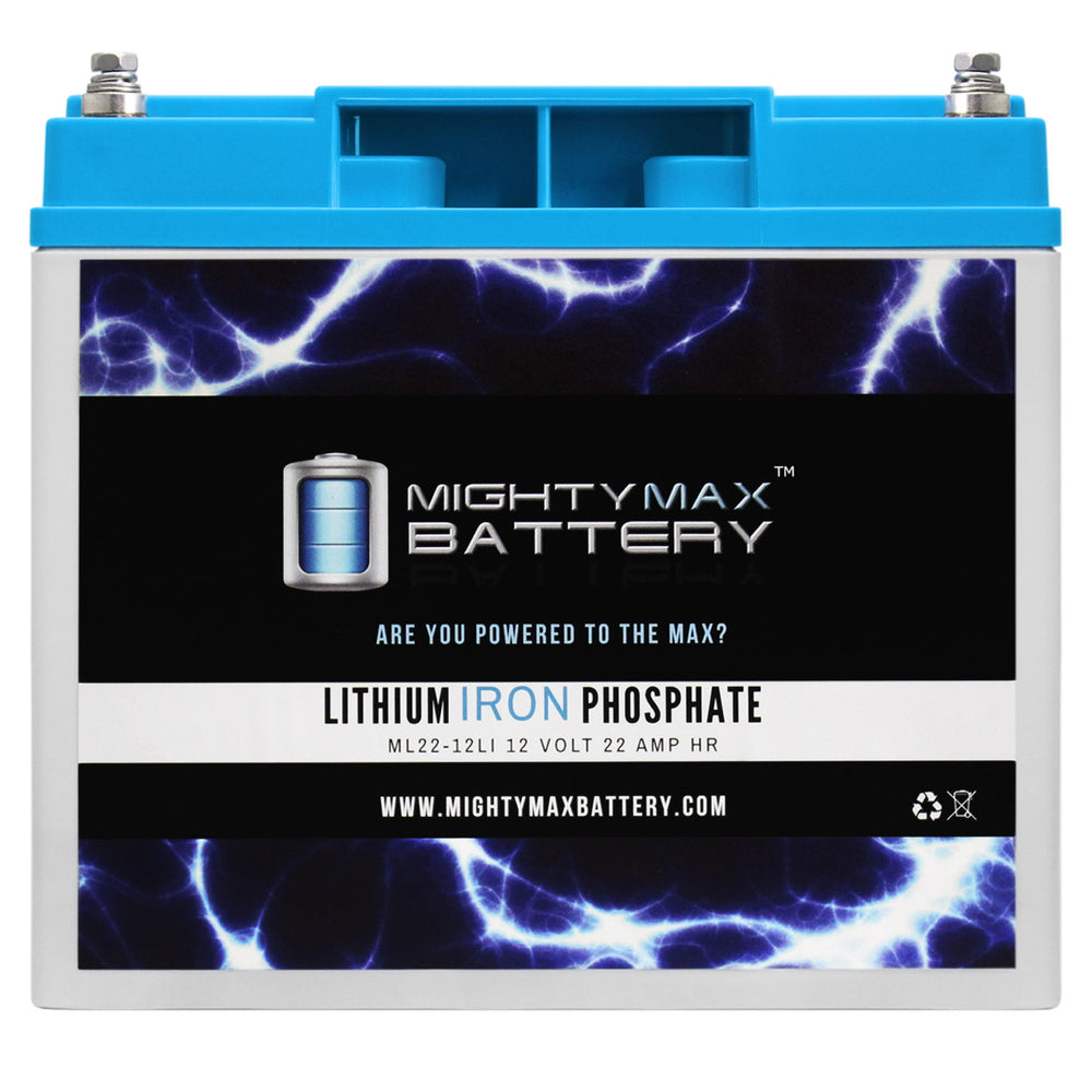 Mighty Max ML22-12LI 12V 22Ah LiFePO4 Deep Cycle Battery