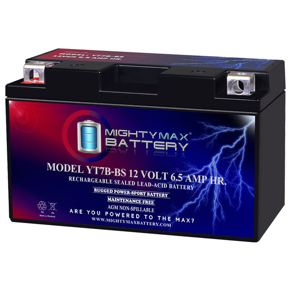 Mighty Max YT7B-BS 12V 6.5Ah SLA AGM Motorcycle Battery