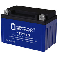 Mighty Max YTZ14S 12.8V 11.2Ah LiFePO4 PowerSport Battery