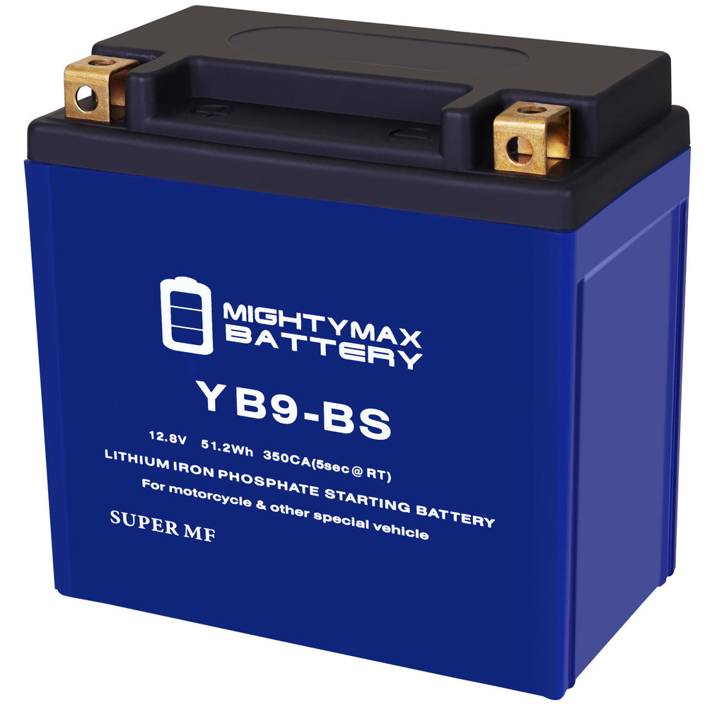 Mighty Max YB9-BS 12.8V 9Ah LiFePO4 PowerSport Battery