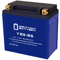 Mighty Max YB9-BS 12.8V 9Ah LiFePO4 PowerSport Battery