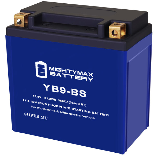 Mighty Max YB9-BS 12.8V 9Ah LiFePO4 PowerSport Battery
