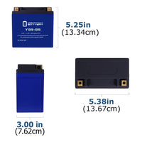 Mighty Max YB9-BS 12.8V 9Ah LiFePO4 PowerSport Battery