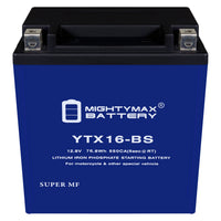 Mighty Max YTX16-BS 12V 14Ah LiFePO4 Deep Cycle Battery