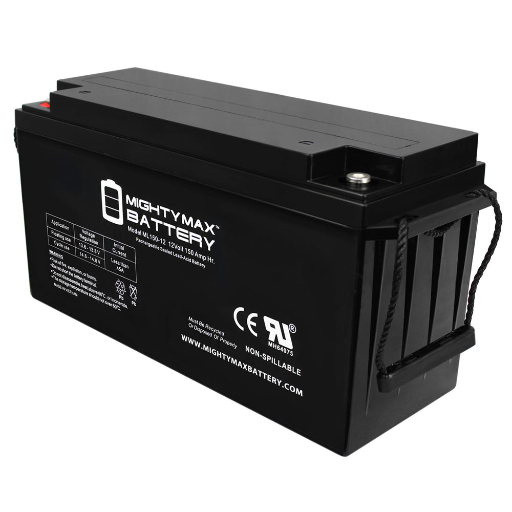 Mighty Max ML150-12 12V 150Ah Internal Thread Rechargeable SLA AGM Battery