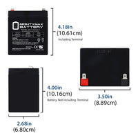 Mighty Max ML5-12F2 12V 5Ah F2 Terminal Rechargeable SLA AGM Battery