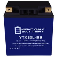 Mighty Max Battery YTX30L-BS 12V 30Ah LiFePO4 Deep Cycle Battery