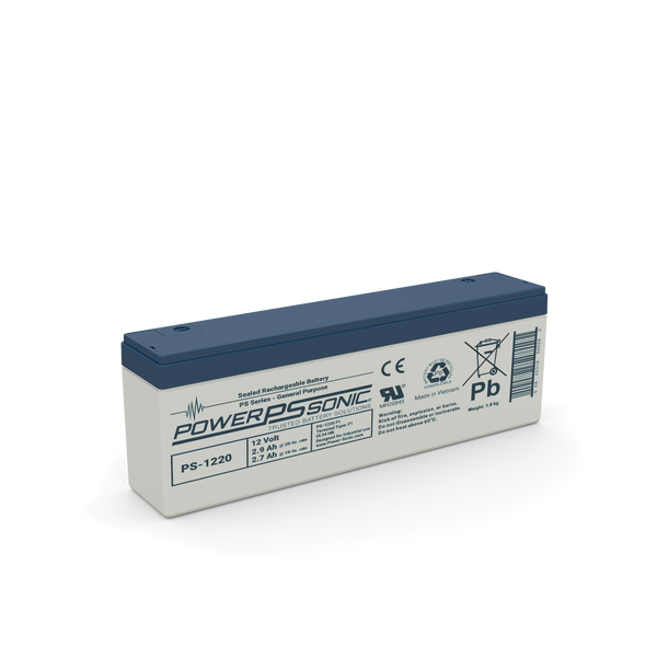 Power-Sonic PS-1220 12V 2.2Ah General Purpose Rechargeable SLA Battery