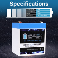 Mighty Max ML5-12LI 12V 5Ah LiFePO4 Deep Cycle Battery