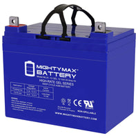 Mighty Max ML35-12GELNB 12V 35Ah NB Terminal Rechargeable SLA AGM Battery