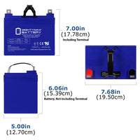 Mighty Max ML35-12GELNB 12V 35Ah NB Terminal Rechargeable SLA AGM Battery