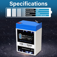 Mighty Max ML4-6LI 6.4V 4.5Ah LiFePO4 Deep Cycle Battery