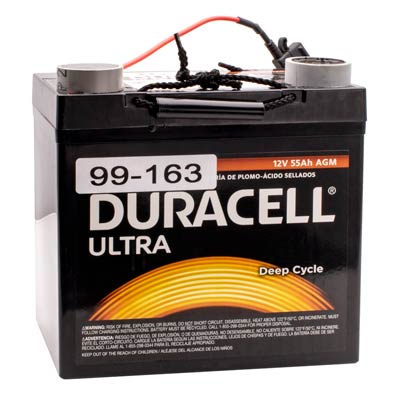 Duracell Ultra 12V 55AH Sealed Lead Acid (SLA) Medical Battery for the SV21 StyleView