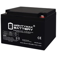Mighty Max ML26-12INT 12V 26Ah Internal Thread Terminal Rechargeable SLA AGM Battery