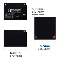 Mighty Max ML26-12INT 12V 26Ah Internal Thread Terminal Rechargeable SLA AGM Battery