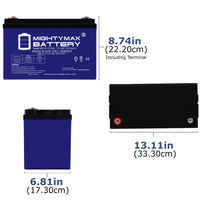Mighty Max ML110-12GEL 12V 110Ah Internal Thread Terminal Rechargeable SLA AGM Battery