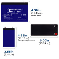 Mighty Max ML10-12GEL 12V 10Ah F2 Terminal Rechargeable SLA AGM Battery
