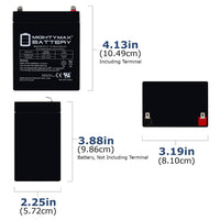 Mighty Max ML2.9-12 12V 2.9Ah F1 Terminal Rechargeable SLA AGM Battery