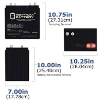 Mighty Max ML210-6GC2 6V 210Ah Dual Terminal Rechargeable SLA AGM Battery