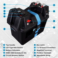 Mighty Max ML-24TMBX Trolling Motor Smart Battery Box Power Center