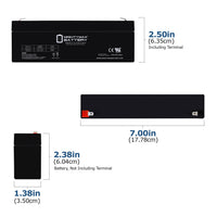 Mighty Max ML2.3-12 12V 2.3Ah F1 Terminal Rechargeable SLA AGM Battery