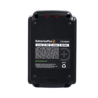 Angled view of 40V 2.0Ah lithium‑ion battery replacement for BLACK+DECKER LBX2040 showing release button and casing