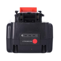 Back view of 40V 2.0Ah lithium‑ion battery replacement for BLACK+DECKER LBX2040 with specifications and safety details