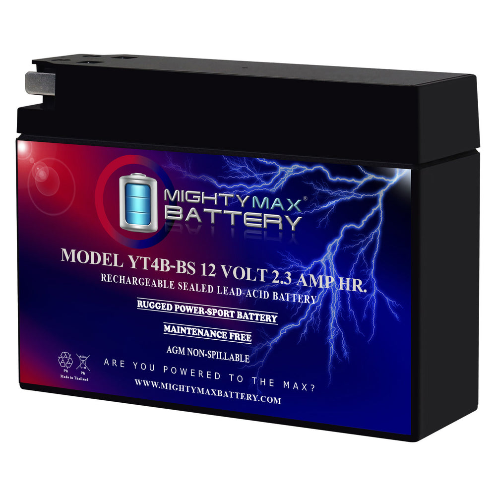 Mighty Max YT4B-BS GEL 12V 2.3Ah SLA AGM Motorcycle Battery