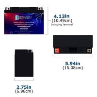 Mighty Max YT9B-4 12V 8Ah SLA AGM Motorcycle Battery