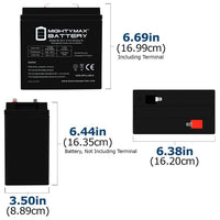 Mighty Max ML36-6 6V 36Ah F2 Terminal Rechargeable SLA AGM Battery