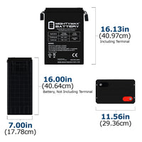 Mighty Max ML400-6 6V 400Ah Internal Thread Terminal Rechargeable SLA AGM Battery