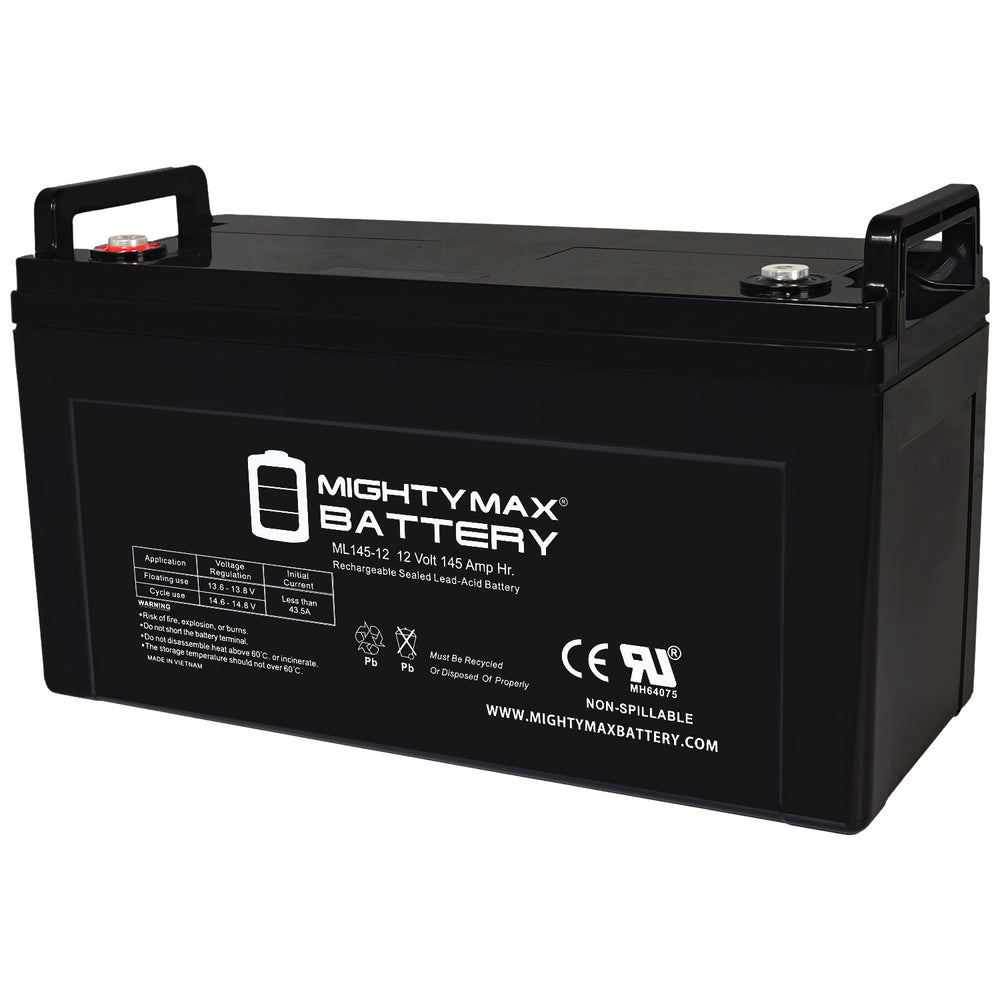 Mighty Max ML145-12 12V 145Ah Internal Thread Terminal Rechargeable SLA AGM Battery