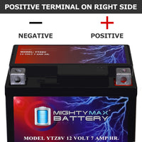 Mighty Max YTZ8V 12V 7Ah SLA AGM Motorcycle Battery