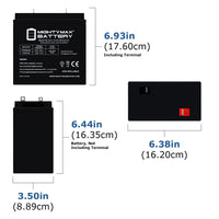 Mighty Max ML36-6NB 6V 36Ah Nut and Bolt Terminal Rechargeable SLA AGM Battery
