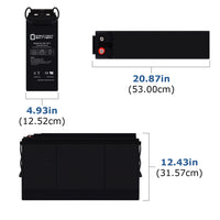 Mighty Max ML200-12FT 12V 200Ah Front Terminal Rechargeable SLA AGM Battery