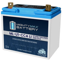 Mighty Max ML-U1-CCALI 12V 8Ah LiFePO4 Lawn & Tractor Battery