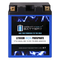 Mighty Max YTX14AHL-BS 12.8V 12Ah LiFePO4 PowerSport Battery