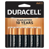 Duracell Coppertop 1.5V AA LR6 Alkaline Batteries Long-Lasting Power 10-Pack