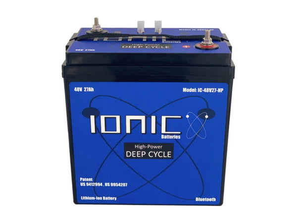 Ionic Lithium 48V 27Ah GC2 LiFePO4 Deep Cycle Golf Cart Battery