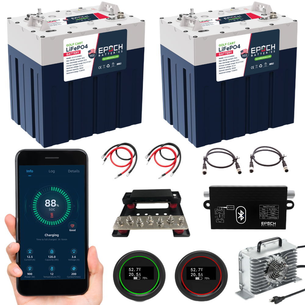 Epoch Batteries GC2 48V Golf Cart Lithium Battery Kit 60Ah