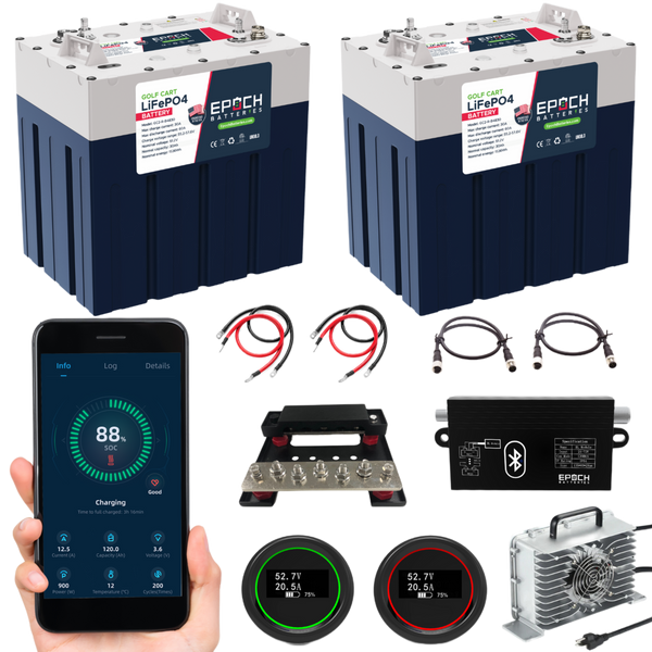 Epoch Batteries GC2 48V Golf Cart Lithium Battery Kit 60Ah