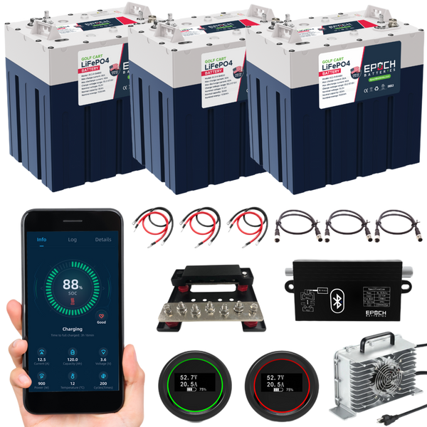 Epoch Batteries 48V 90Ah GC2 LiFePO4 Golf Cart Battery Kit