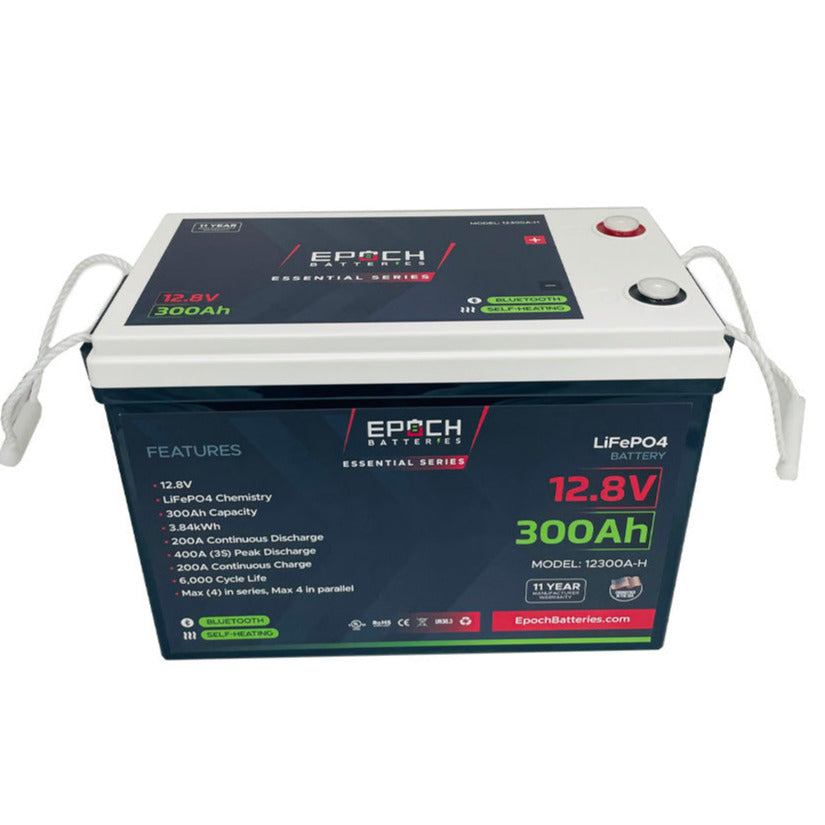 Epoch Batteries 12V 300Ah Essential Series LiFePO4 Deep Cycle Battery