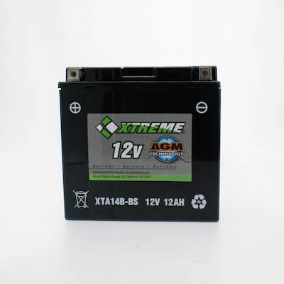 Xtreme 14B-BS 12V 12Ah 210CCA AGM Powersport Battery