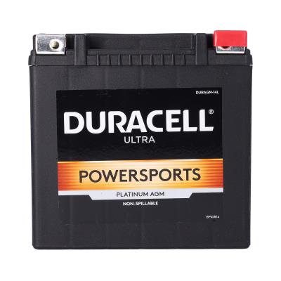 CYL10002 Duracell Ultra 14L-BS 12V 12Ah 220CCA AGM Powersport Battery