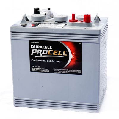 Duracell ProCell 6V 180AH GEL Sealed Lead Acid (SLA) Battery with DT Terminals