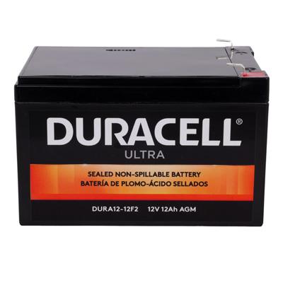 Duracell Ultra 12V 12AH AGM Sealed Lead Acid (SLA) Battery with F2 Terminals