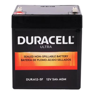 Duracell Ultra 12V 5AH AGM Sealed Lead Acid (SLA) Battery with F1 Terminals