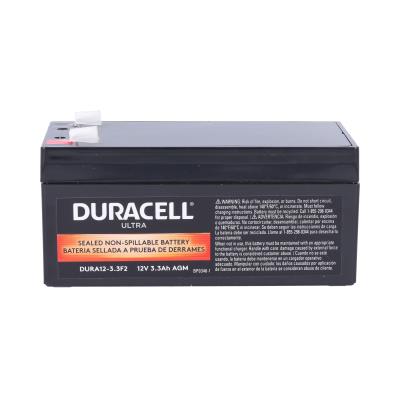 Duracell Ultra 12V 3.3AH General Purpose AGM Sealed Lead Acid (SLA) Battery with F2 Terminals