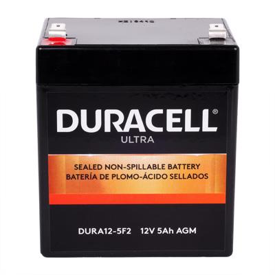 Duracell Ultra 12V 5AH AGM Sealed Lead Acid (SLA) Battery with F2 Terminals